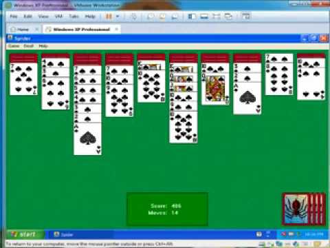 spider solitaire for windows xp